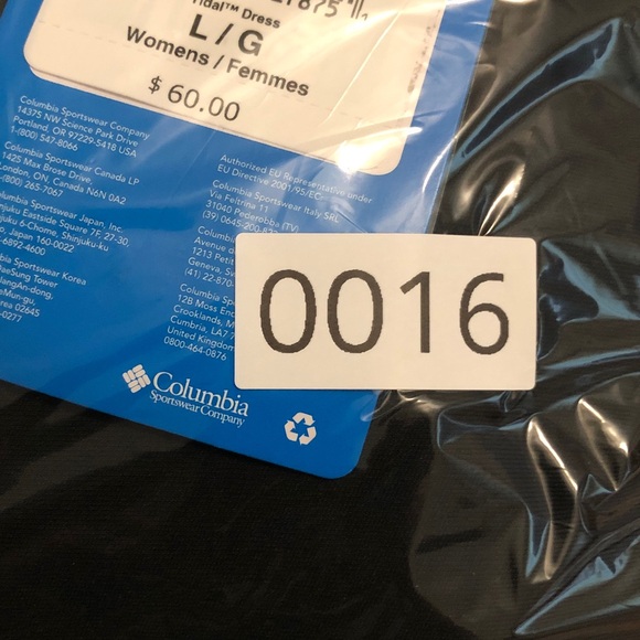 3 pockets! NWT Columbia Black Tidal Dress ~ Large - Picture 15 of 15